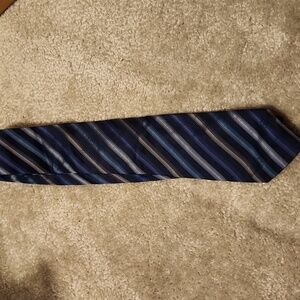 Kenneth Cole Mens Tie Silk Blue Gray